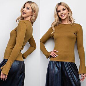 Vaeda Flare Sleeve Knit Top